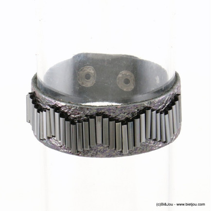 bracelet réglable cuir véritable 0217516 noir