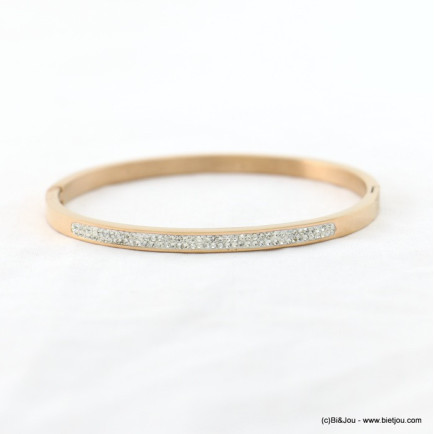 bracelet jonc ouvrable acier inoxydable 0217129 doré