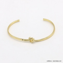 bracelet jonc ouvert noeud métal femme 0219039