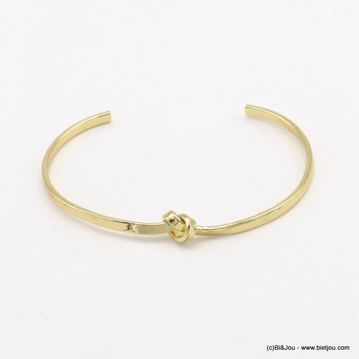 bracelet jonc ouvert noeud métal femme 0219039
