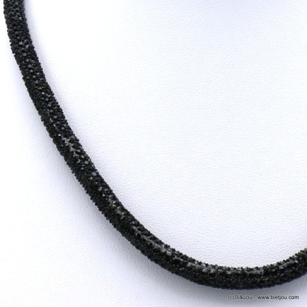 collier tube strass 0119635 noir
