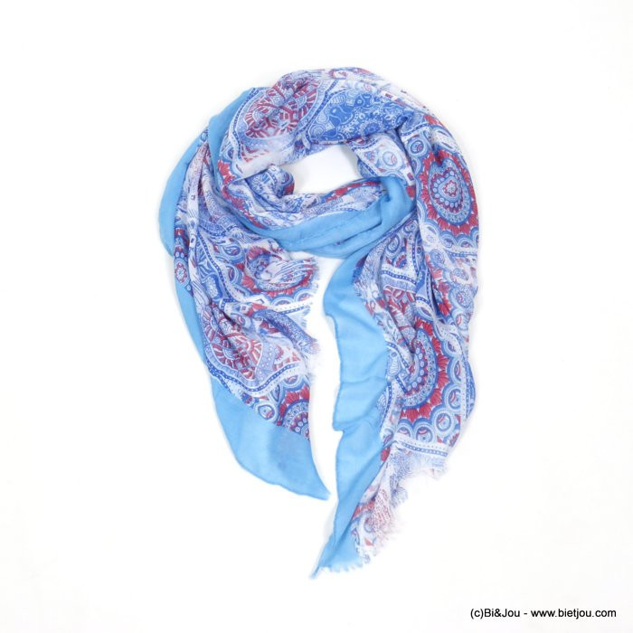 foulard imprimé baroque rococo coton viscose femme 0720037