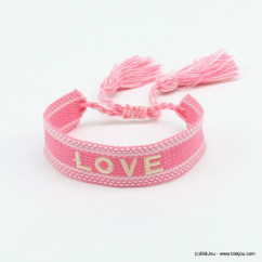 bracelet tissu message LOVE 0221075
