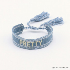 bracelet tissu message PRETTY 0221077
